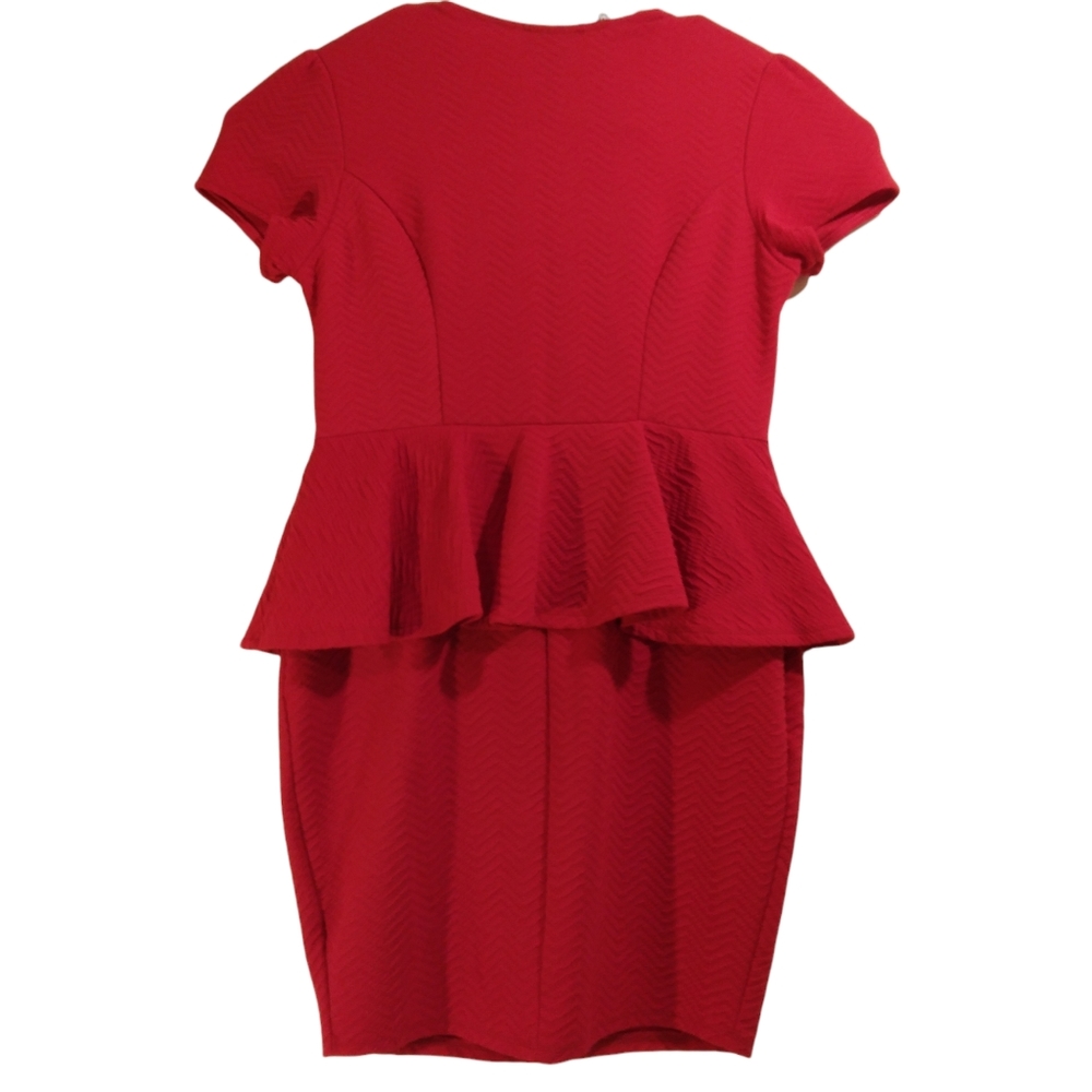 Forever 21+ plus sizes bodycan dress womens sz 1X Red made in USA - Picture 6 of 9